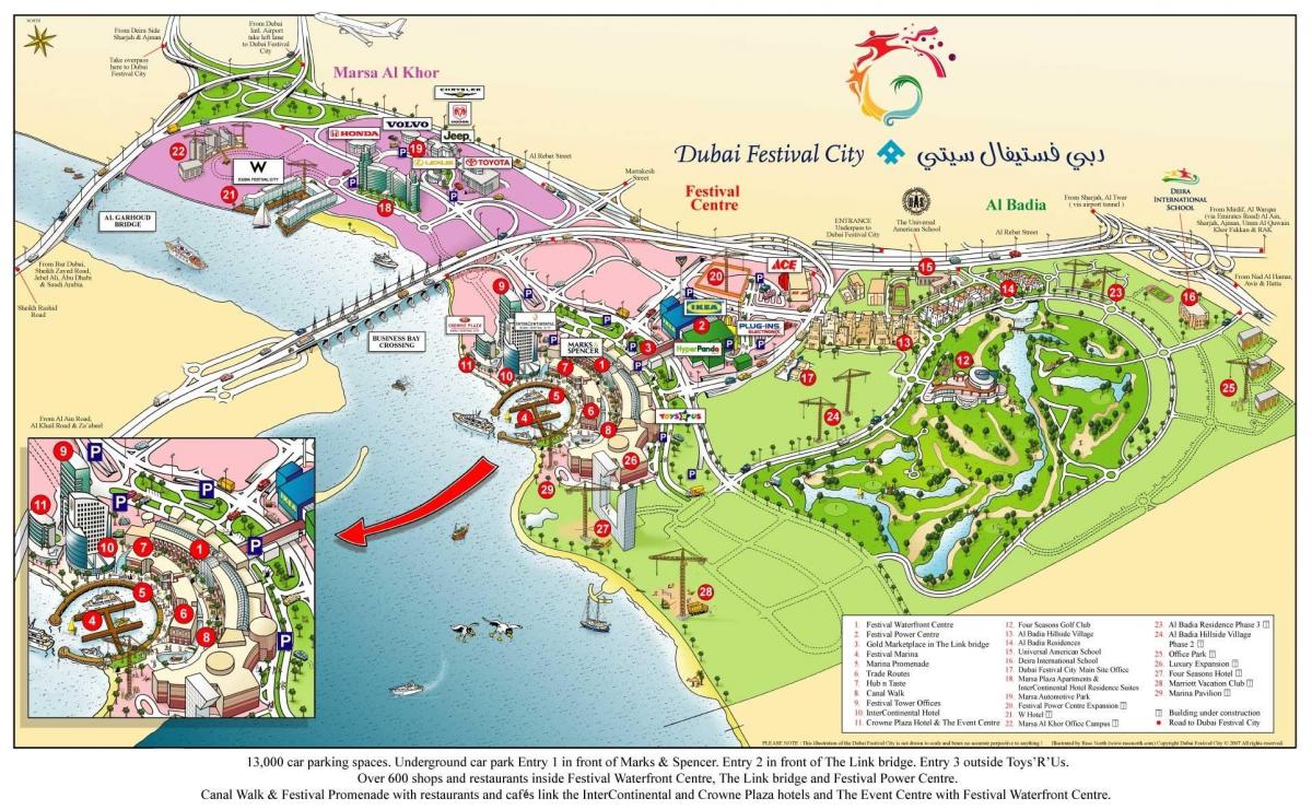 Dubai festival city-map
