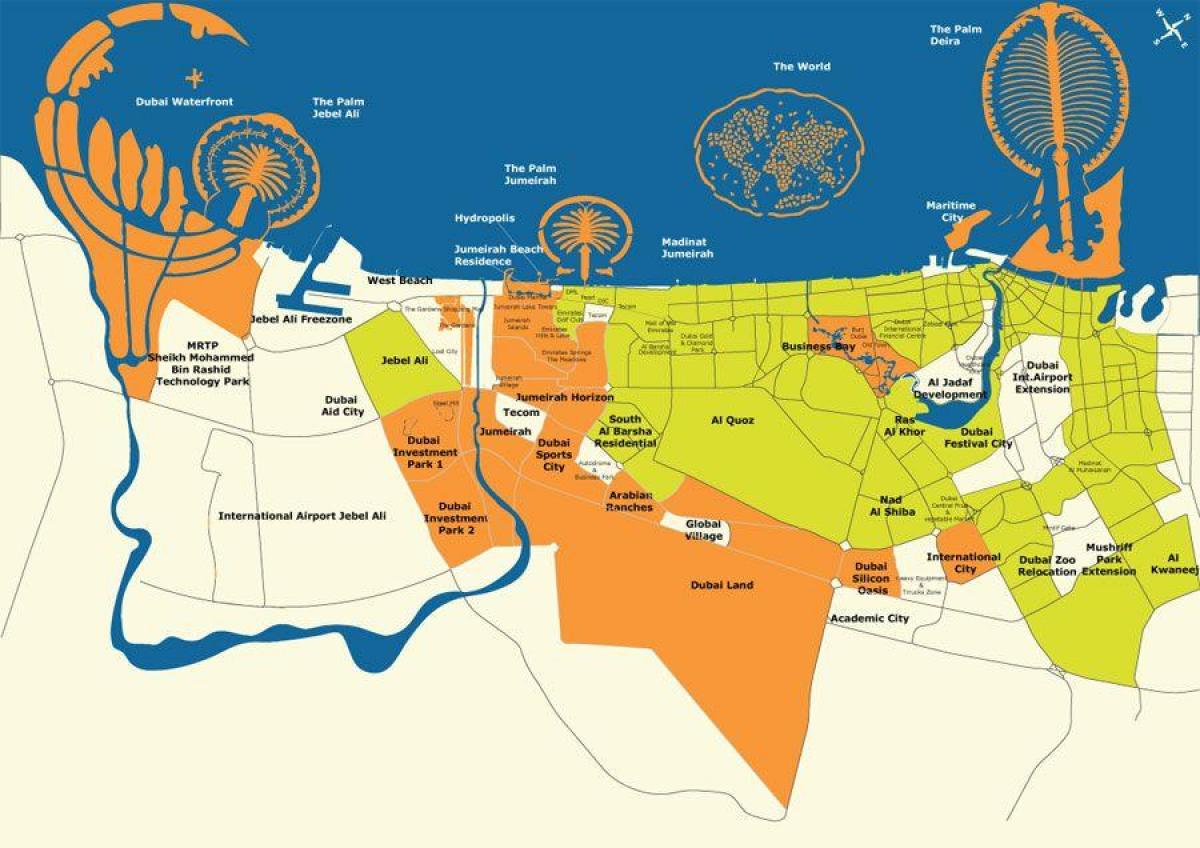 Dubai Karte-Inseln