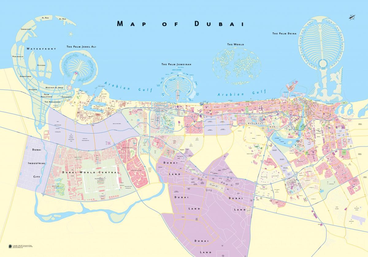 Straßenkarte von Dubai