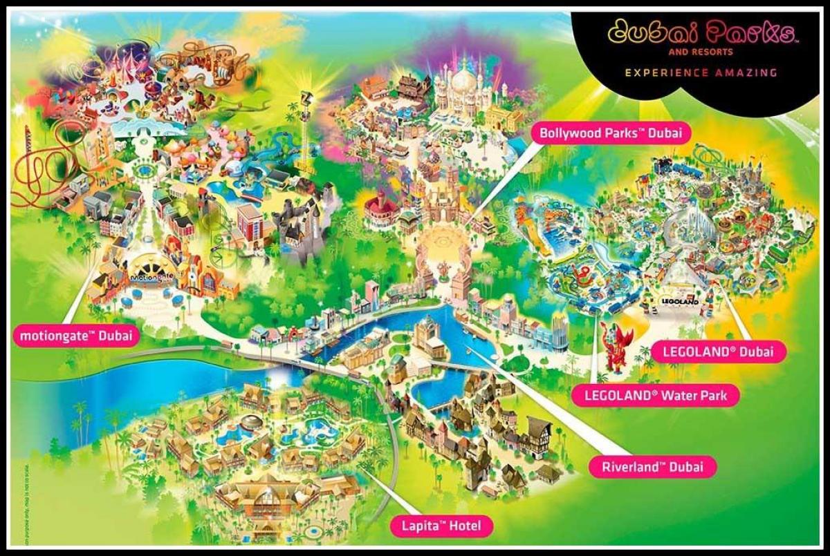 Dubai parks and resorts Landkarte