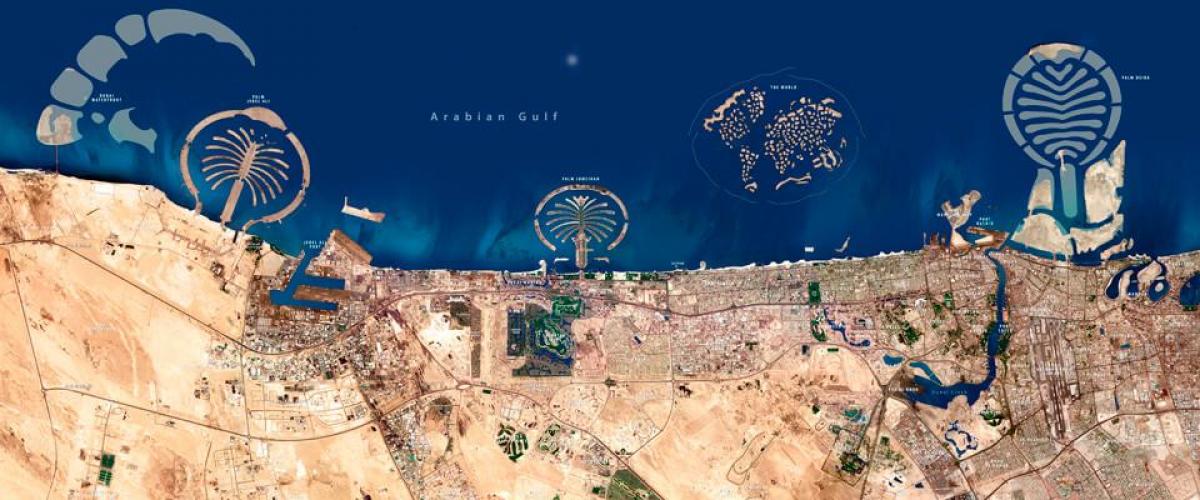 Satelliten-Karte von Dubai