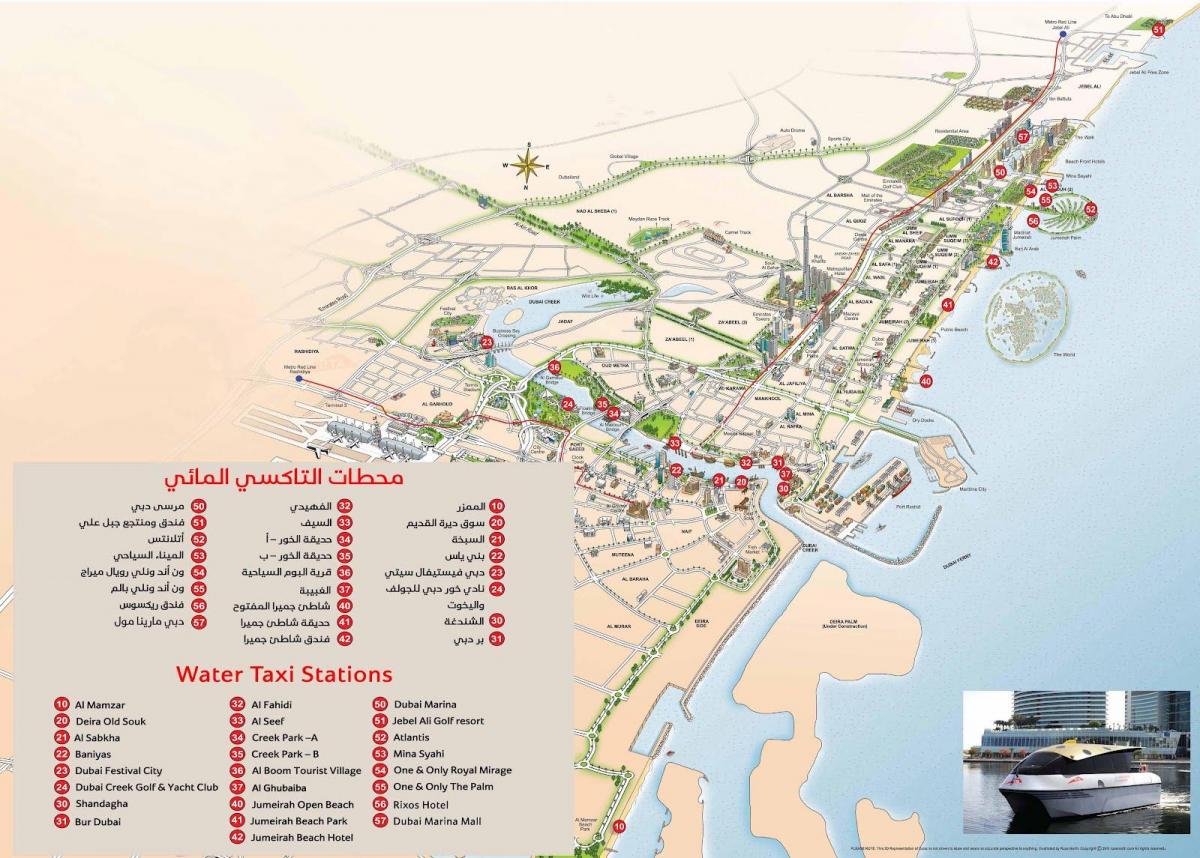 Dubai water taxi route anzeigen