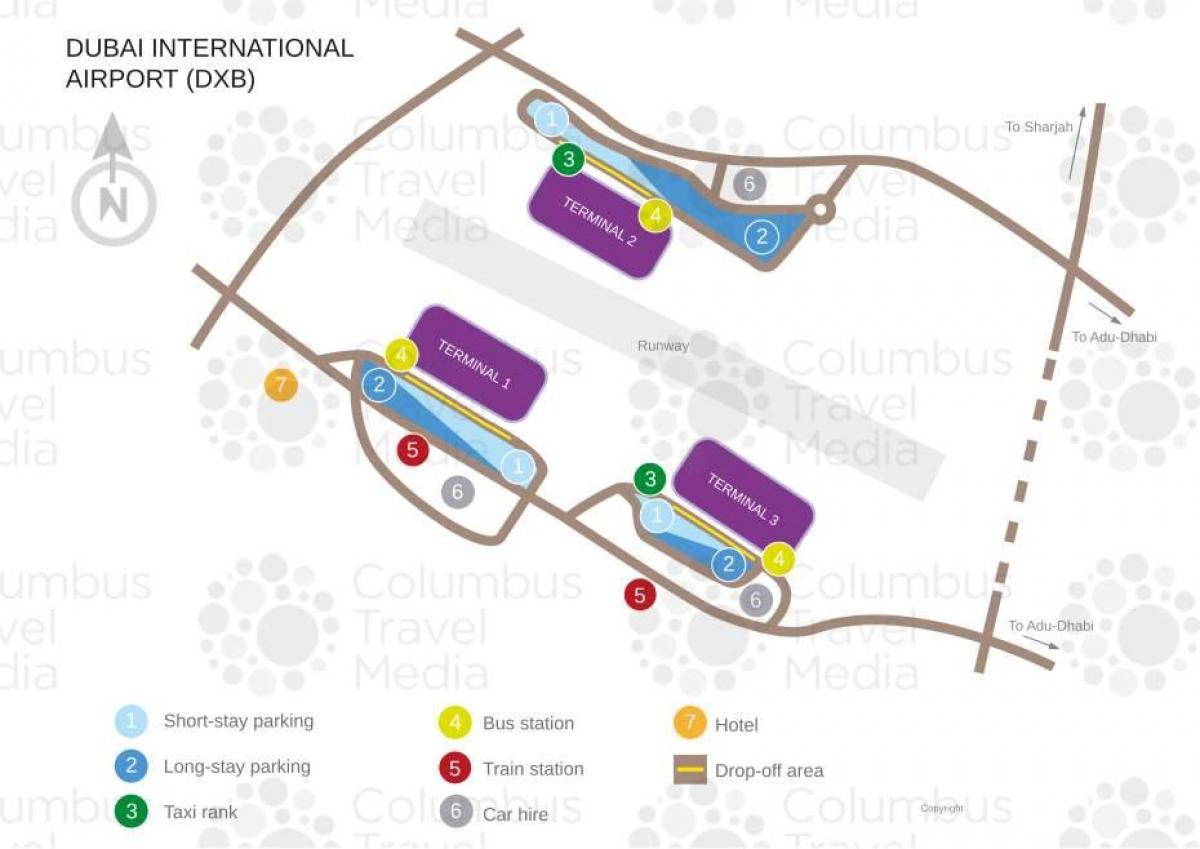 Karte von Dubai-Flughafen