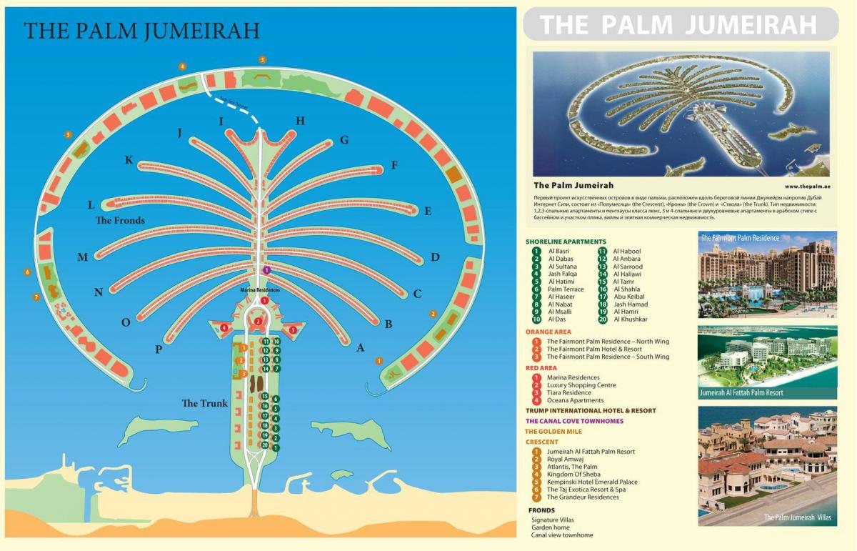 Karte von Palm Jumeirah Dubai