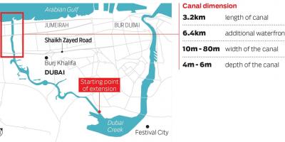 Karte von Dubai-Kanal