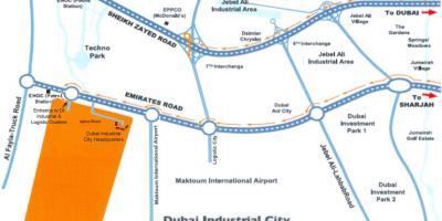 Karte von Dubai industrial city