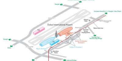 Dxb airport Landkarte