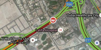 Latifa hospital, Dubai Karte