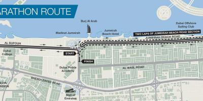 Karte von Dubai-marathon